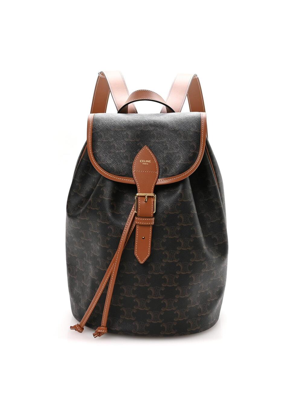 Celine Triomphe Canvas Calfskin Folco #344885C15B